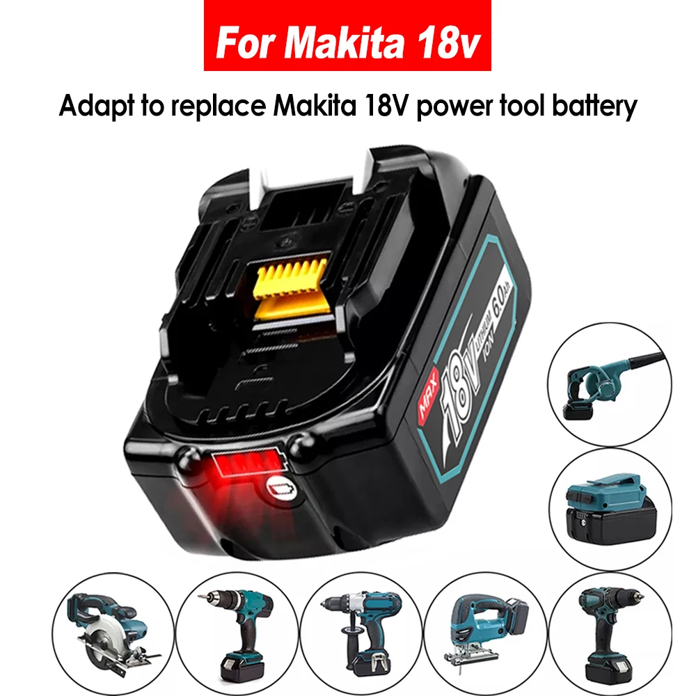 

Аккумуляторная батарея Makita комплект литий-ионный батарей 6ah 8ah,18v Makita для замены аккумуляторной дрели BL1890 BL1860 BL1850 BL1840 BL1830