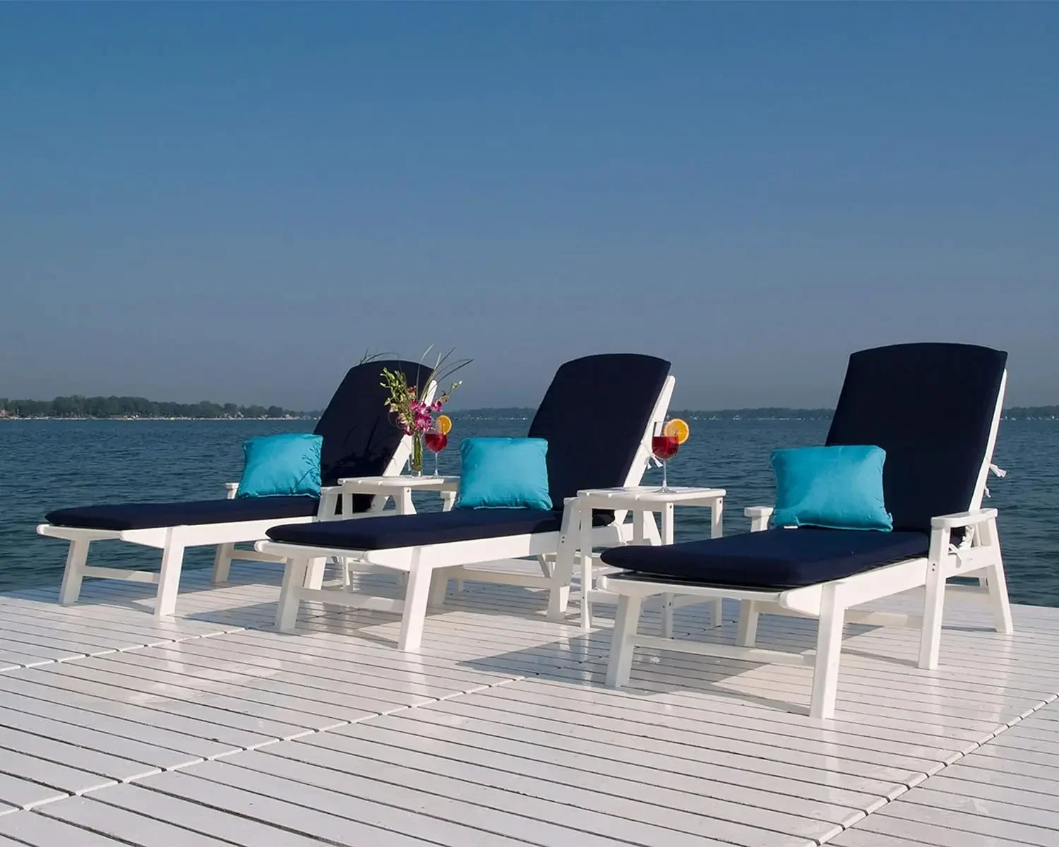 POLYWOOD NCC2280GY Шезлонг с морскими ручками шиферно-серый