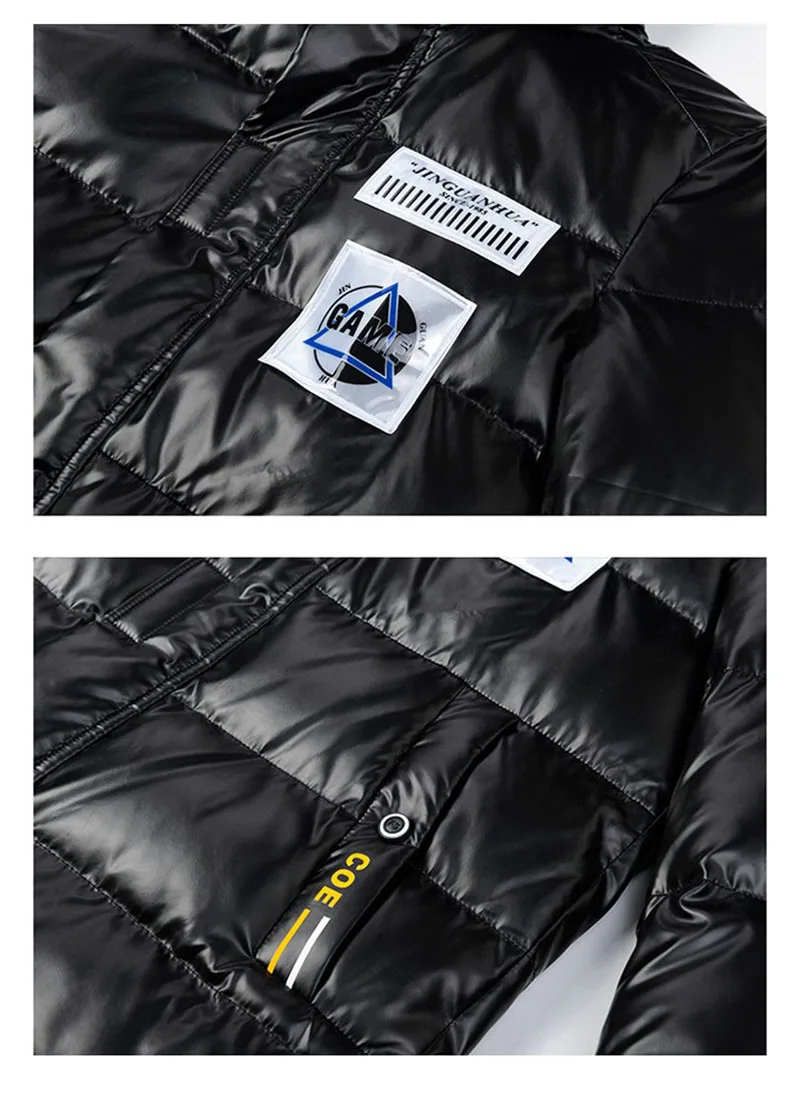 Men Thicken Warm Jacket 2022 Winter New bright color Casual Coat Outwear Autumn Waterproof Hooded Overcoat Male Thick Parkas