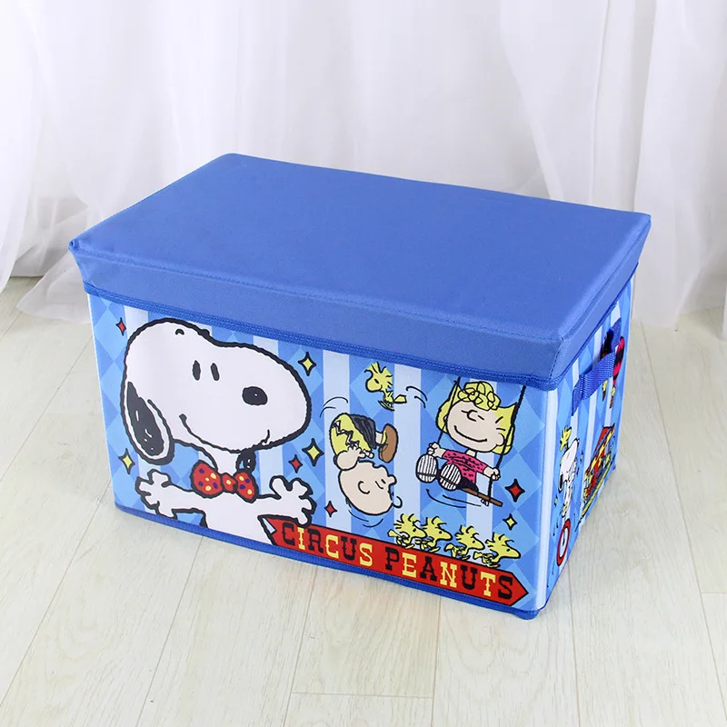 

Cute Kawaii Snoopy Oxford Cloth Multifunctional Foldable Storage Box Printing Household Children's Toys Sundries Storage Stool