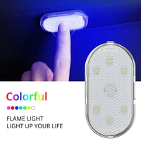 1x car interior light auto roof ceiling reading lamp car styling night light mini usb car emergency light charging car light 5v