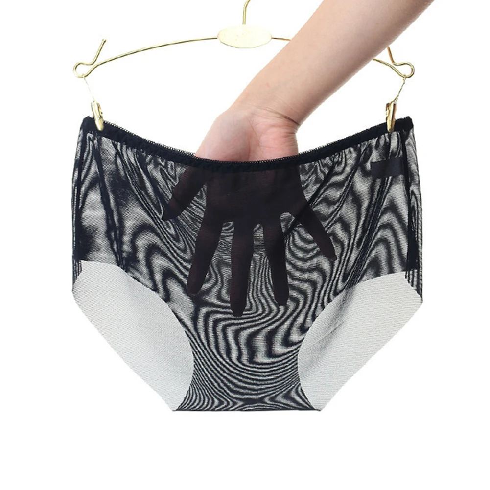 

Women Ultra Thin See Through Sheer Briefs Mesh Transparent Panties Breathable Sweat Sexy Underwear Solid Summer Lingerie Knicker