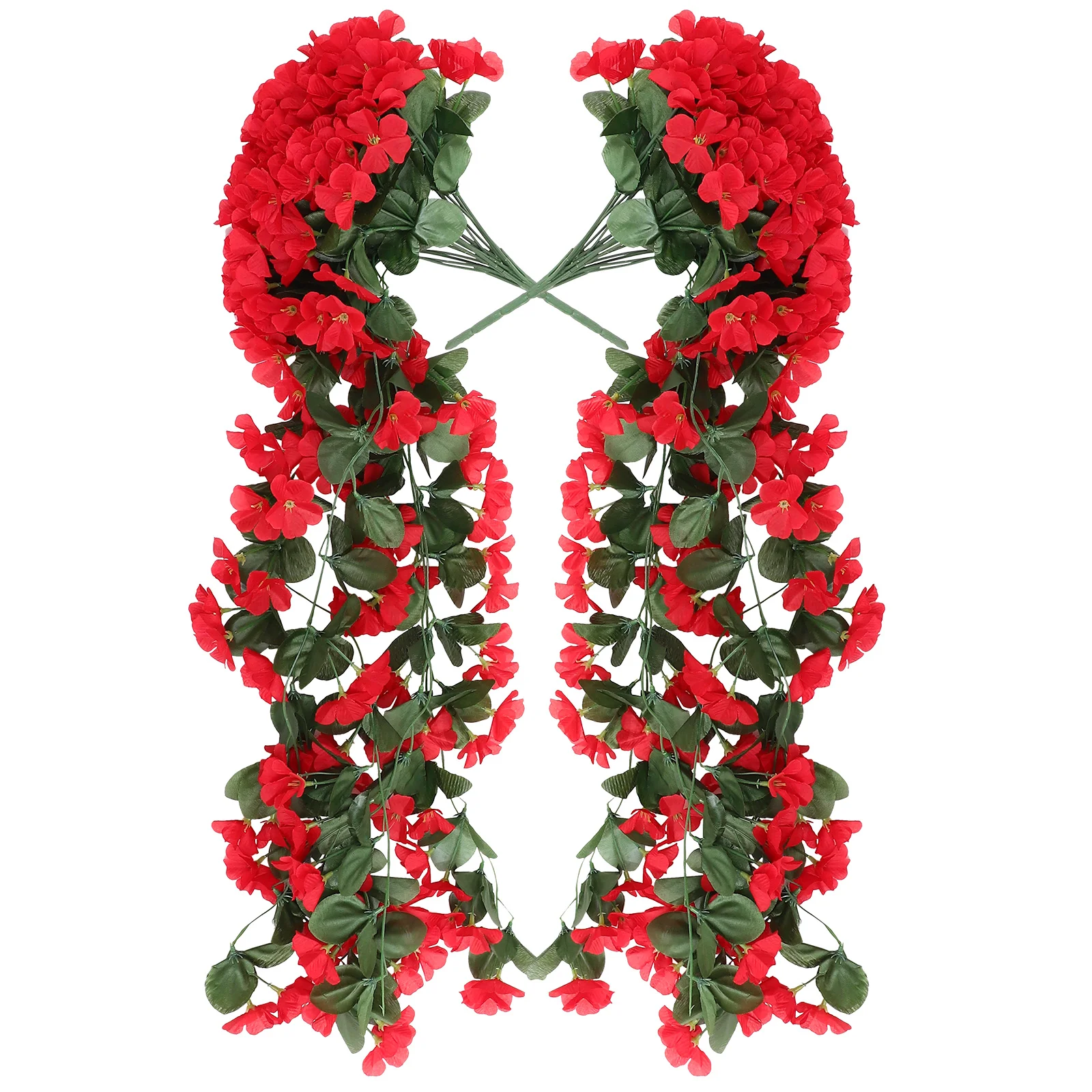 

2pcs Artificial Hanging Flowers Vines Faux Hanging Plants Fake Flowers Vine Bouquet Garland for Home