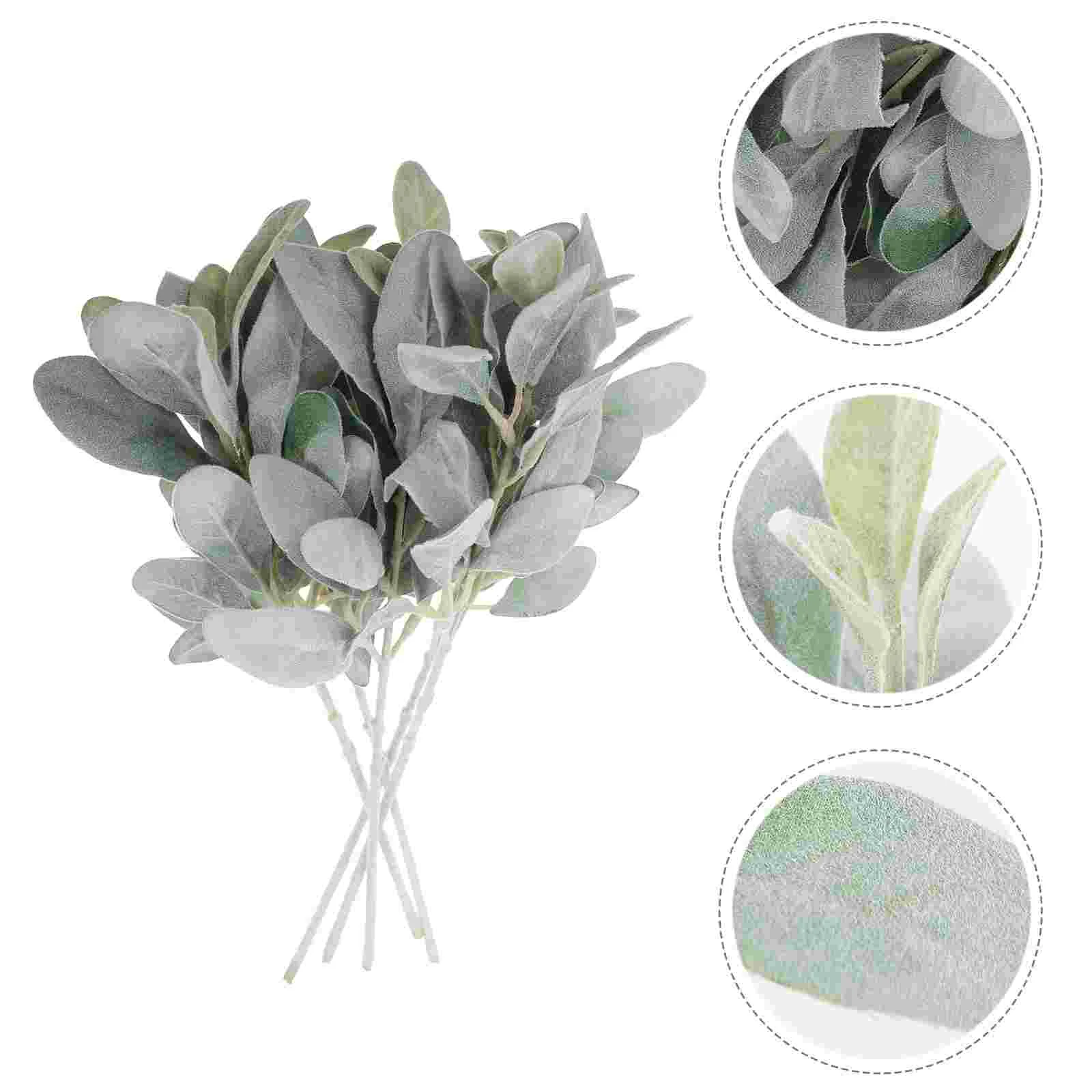 

Ear Eucalyptus Leaves Artificial Rabbit Stems Miller Dusty Greenery Faux Branch Arrangements Floral Stem Diy Sheep Leaf Bouquets