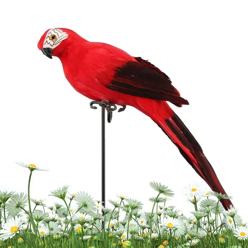 

Fake Artificial Bird Parrot Simulation Colorful Realistic Imitation Parrot Decor Home Garden Yard Decoration Perfect For Garden
