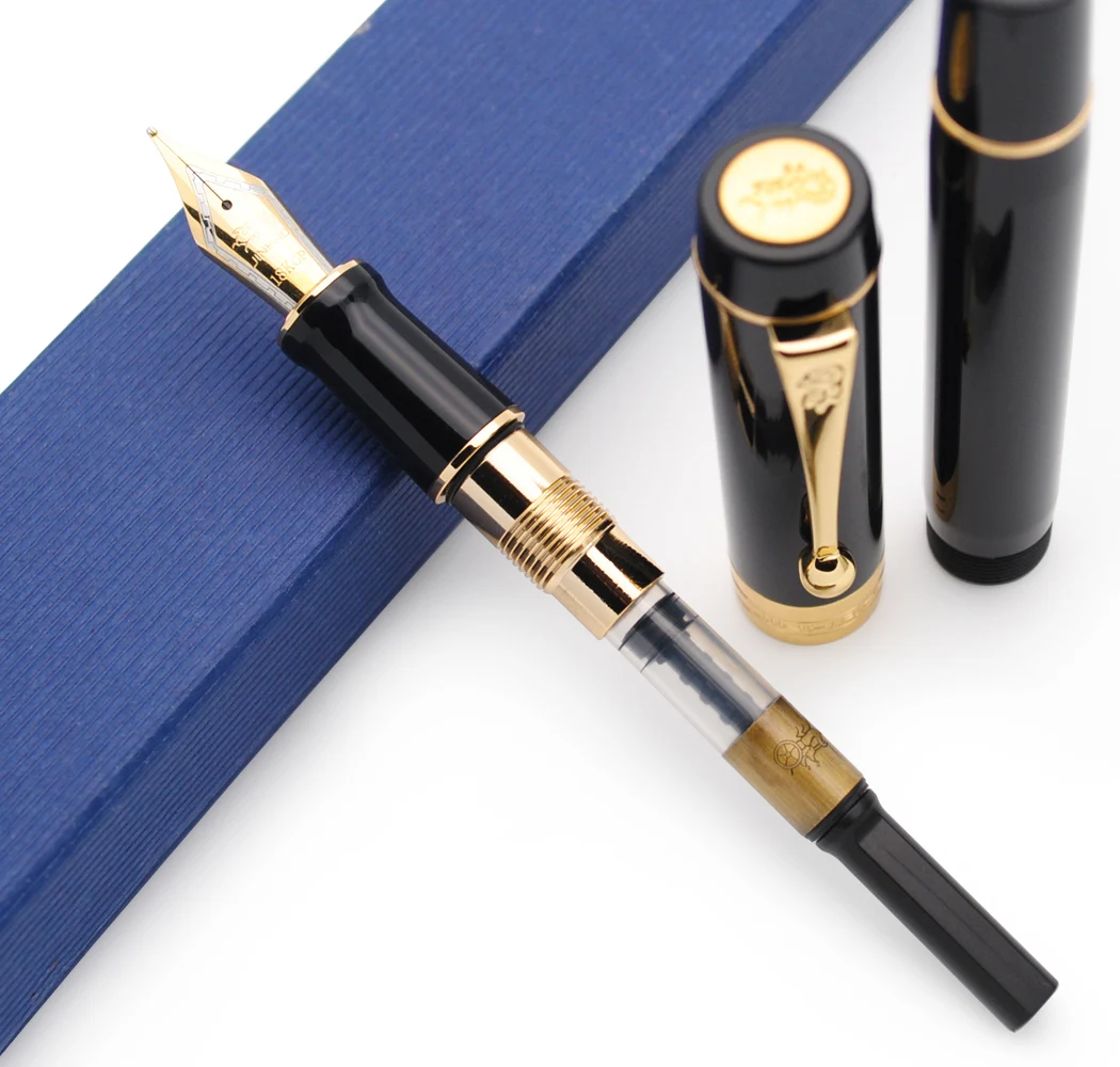 Ручка перьевая Jinhao Centennial 2021 18KGP с золотым наконечником 100 мм каучуковая ручка