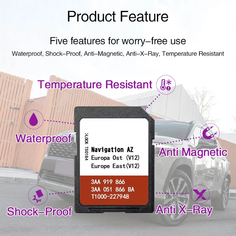 SD-карта NAVINESA OST Navi 2020 AZ V12 для Skoda Amundsen + Plus