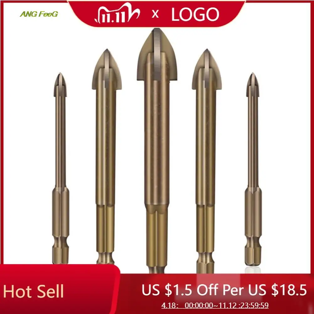 

5Pcs 5/6/8/10/12mm Efficient Universal Drilling Tool Multifunctional Cemented Carbide Hole Opening Drill Bits