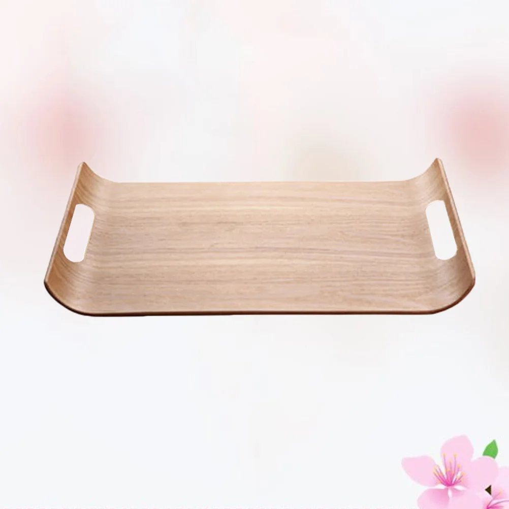 

Wooden Square Friut Tray Ashtree Creative Cake Tray Food Serving Tray With Double Handles for Breakfast in Bed Trays to serve