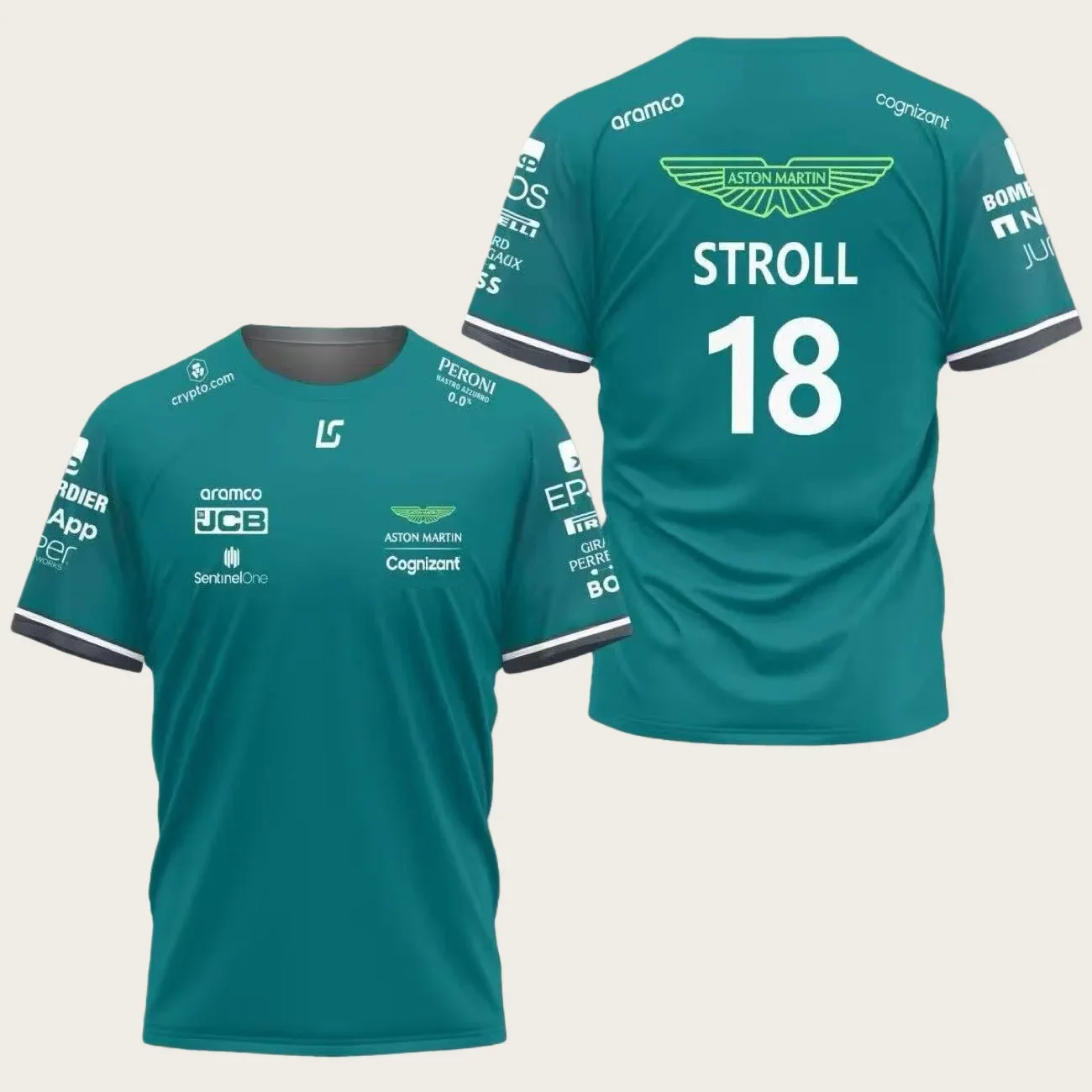 Фото Астон Мартин Алонсо No. 14, Camiseta de Carreras, Corta De secado Rápido, дышащая, No. 14 №3