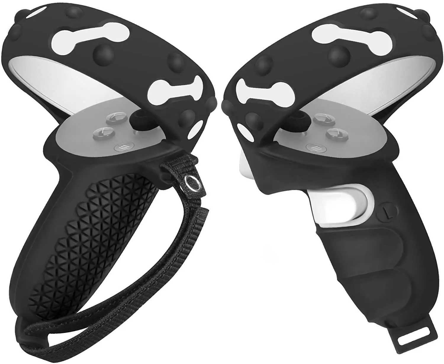 

Vakdon Full Protection Grip Cover for Oculus/Meta Quest 2 Touch Controller Silicone Protective Ring Cover Prevent to Block