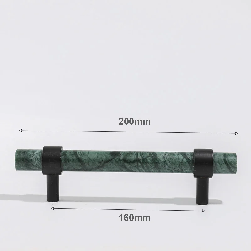 

Зеленая мраморная ручка для шкафа, черная латунная фурнитура, ручка для шкафа, ручки для ящика из натурального камня, мебельная ручка