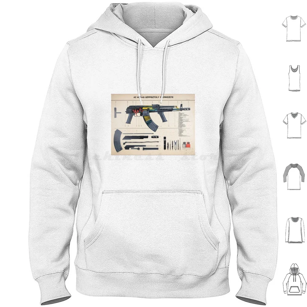 

Amd-65 Hoodies Long Sleeve Amd 65 Kalashnikov Hungarian Weapons Hungary Machine