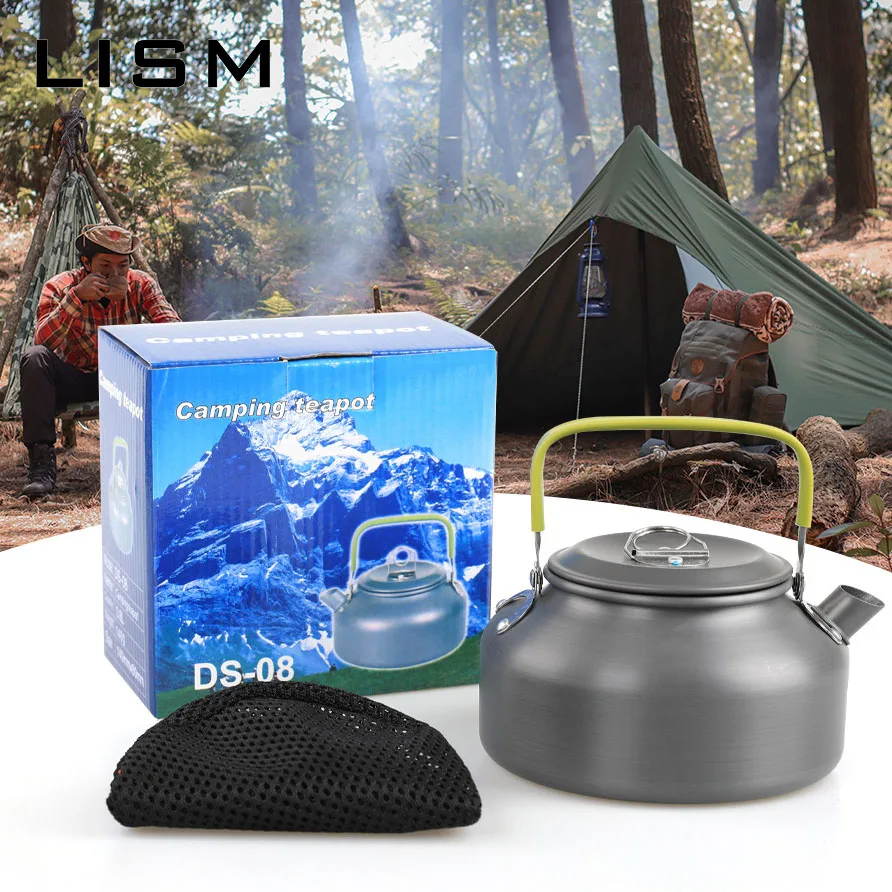 0 8 л чайник для кемпинга посуда пикника на открытом воздухе кофейный портативный