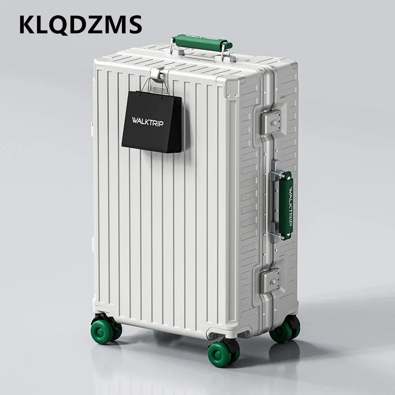 Фото KLQDZMS 20/24/26/28-дюймовый высококачественный чемодан на колесах большой вместимости из ABS+PC пластика, ручная кладь, дорожный чемодан на колесиках №5