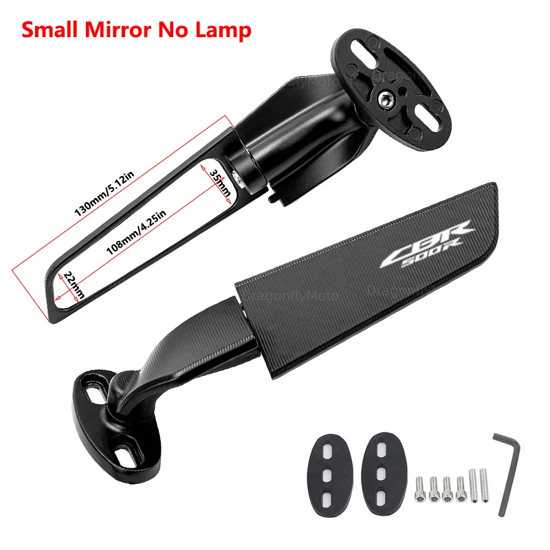 

Мотоциклетное боковое зеркало для Honda CBR500R CBR 500R CBR 500 R 2016-2020 2021 2022, регулируемое вращающееся боковое зеркало заднего вида