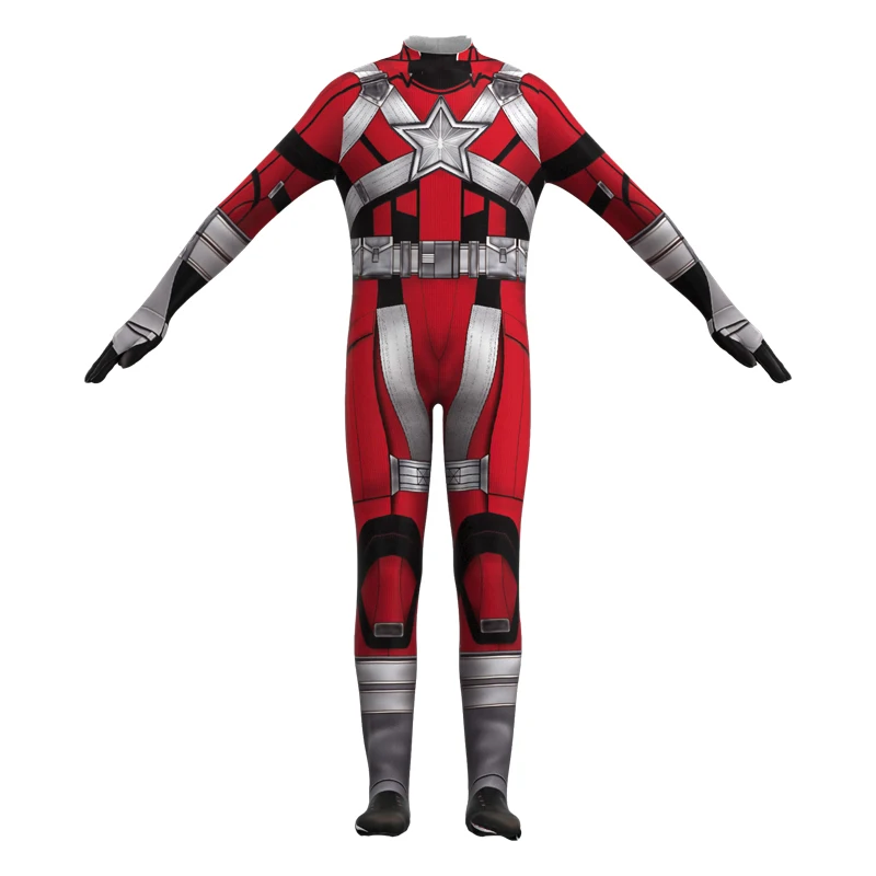 Avengers Clothes ，Black Widow Red Guardian Cosplay Catsuit Costume Tights Red Guard Role Play on Halloween Zentai