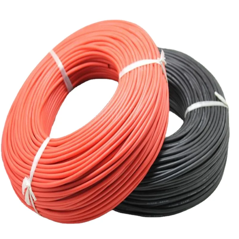 

LEADER 100meter/roll8/10/12/14/20/22AWG Black Red Silicone Wire/ Silica Gel Wire Tinned Copper Cable High Temperature Resistance