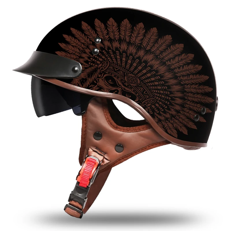 

AIS Open Face Motorcycle Motorbike Helmet Retro Moto Helmets Casque Casco Capacete Motoqueiro DOT fa