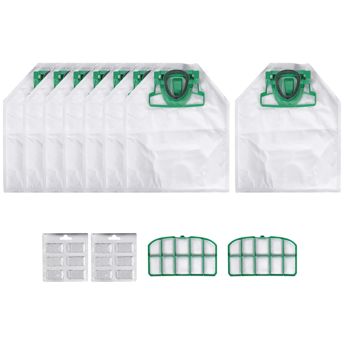 Для VK200 FP200 Запчасти для пылесоса Vorwerk Kobold Сменный фильтр 8 пакетов + 2 HEPA-фильтра 12