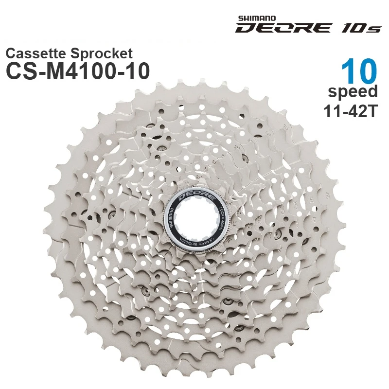 

Велосипедная кассета свободного колеса Deore CS-M4100 MTB, HG 10 Speed 42T, звездочка, горный велосипед, свободное колесо M4100 10 s/10v