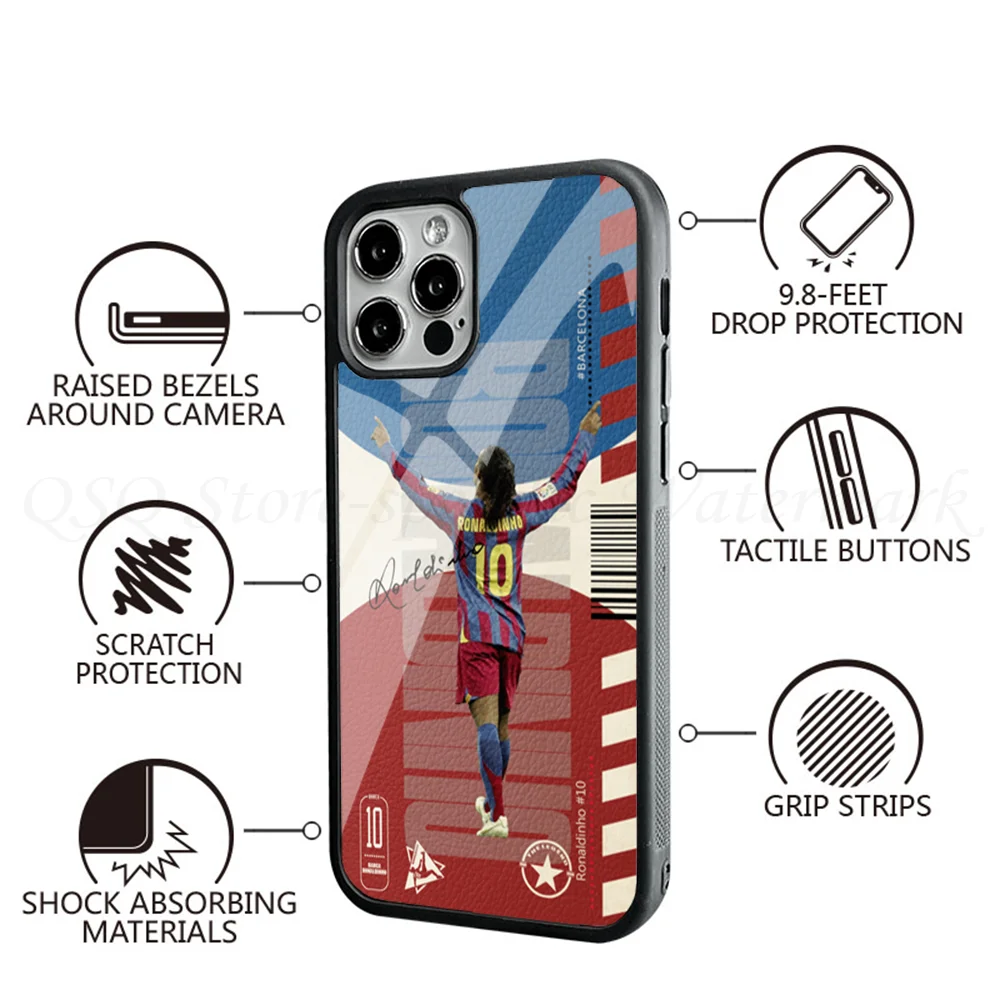 Магнитный Чехол Для Телефона R-ronaldinho Design Iphone 15/14/13 Pro Max 11/12 Mini - Зеркальная Пленка С