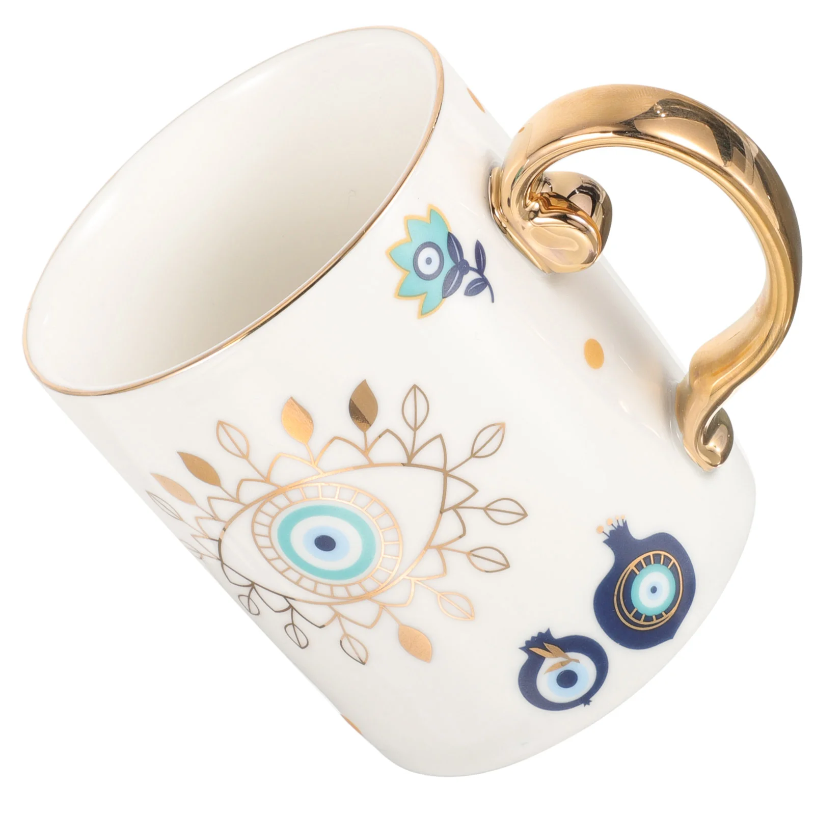 

Кофейная кружка в стиле ретро, декоративная искусственная кожа, персонализированная керамическая кружка с глазами в винтажном стиле