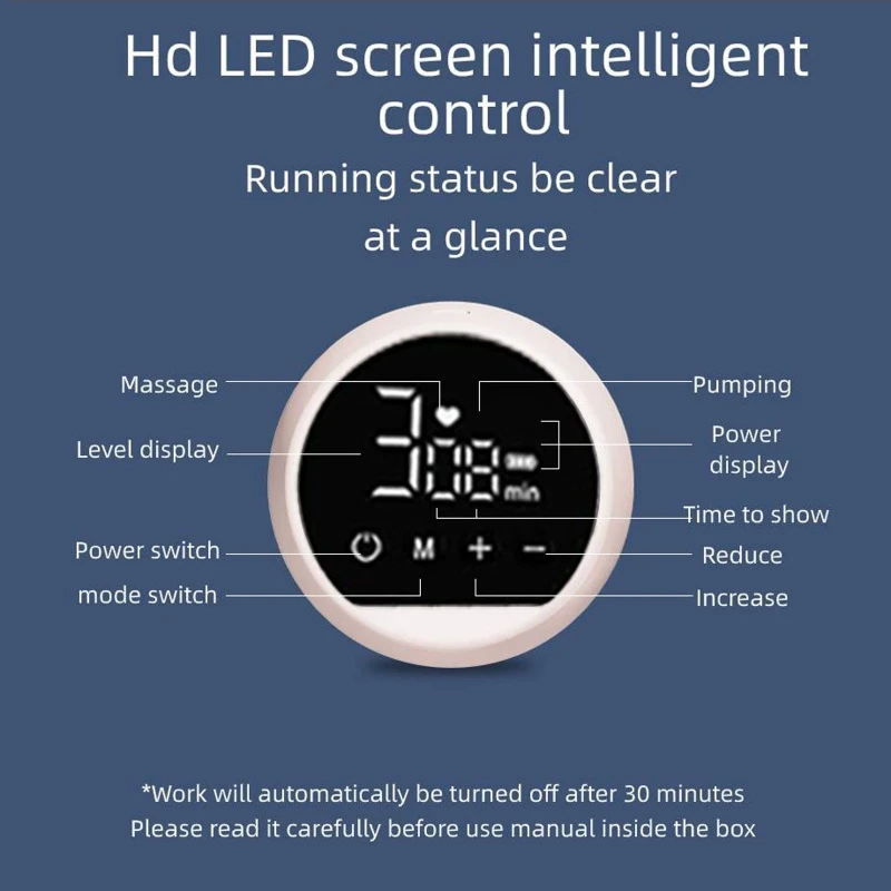 Эффективный молокоотсос Одиночный электрический с режимом массажного насоса 9