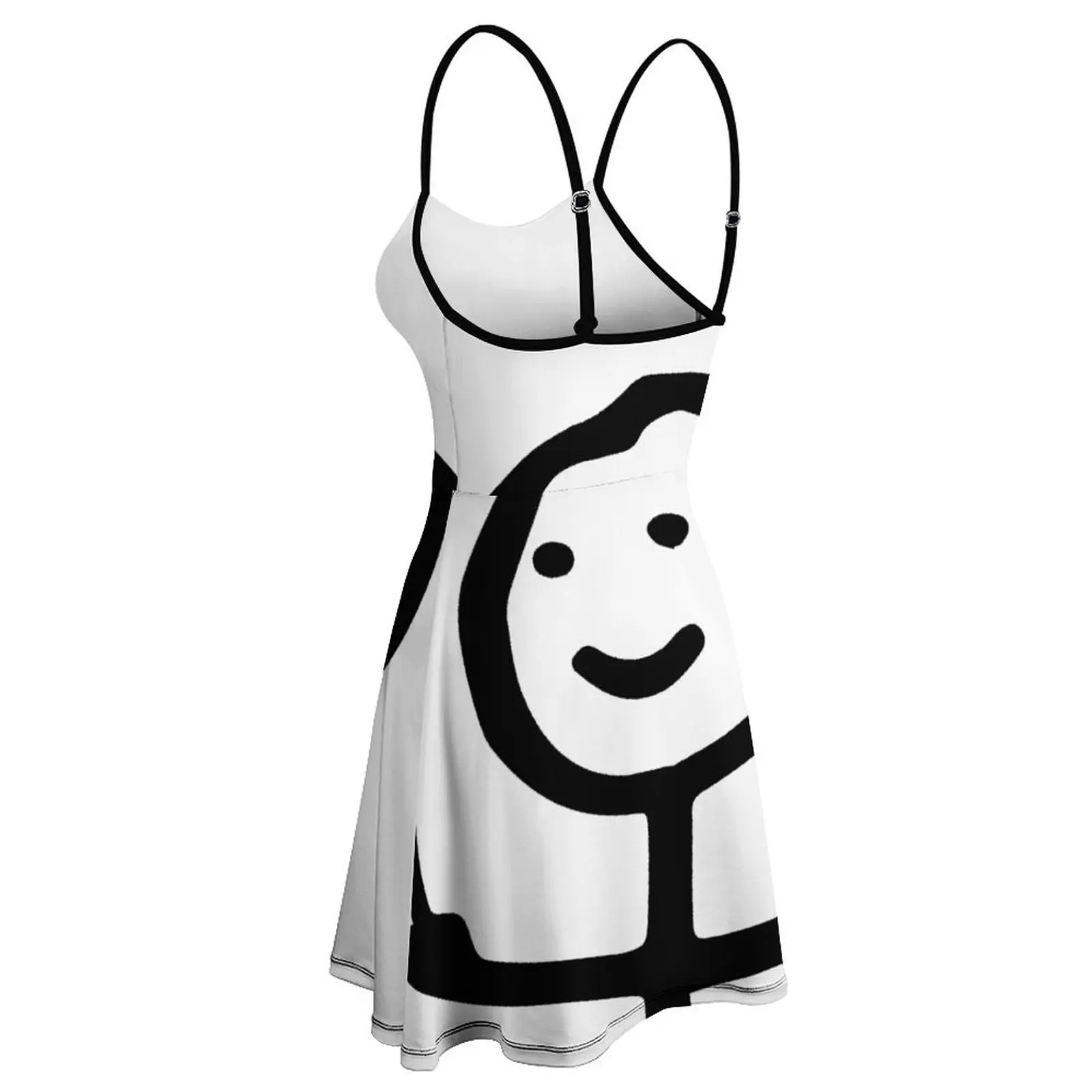 Сексуальное женское платье забавное на бретельках с изображением лица тролля