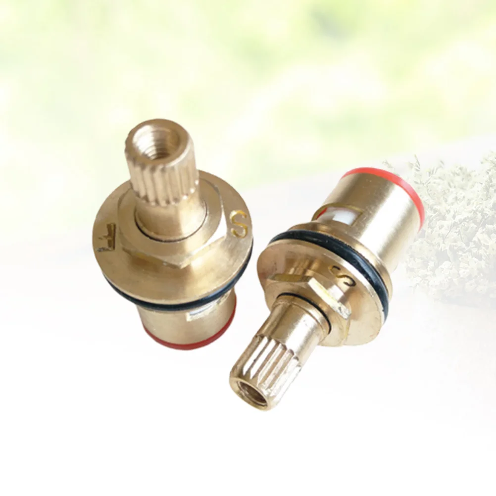 

2pcs 20mm Copper Ceramic Disc Cartridge Core Hot Cold Replacement Tap Bathroom Accessories Household Golden