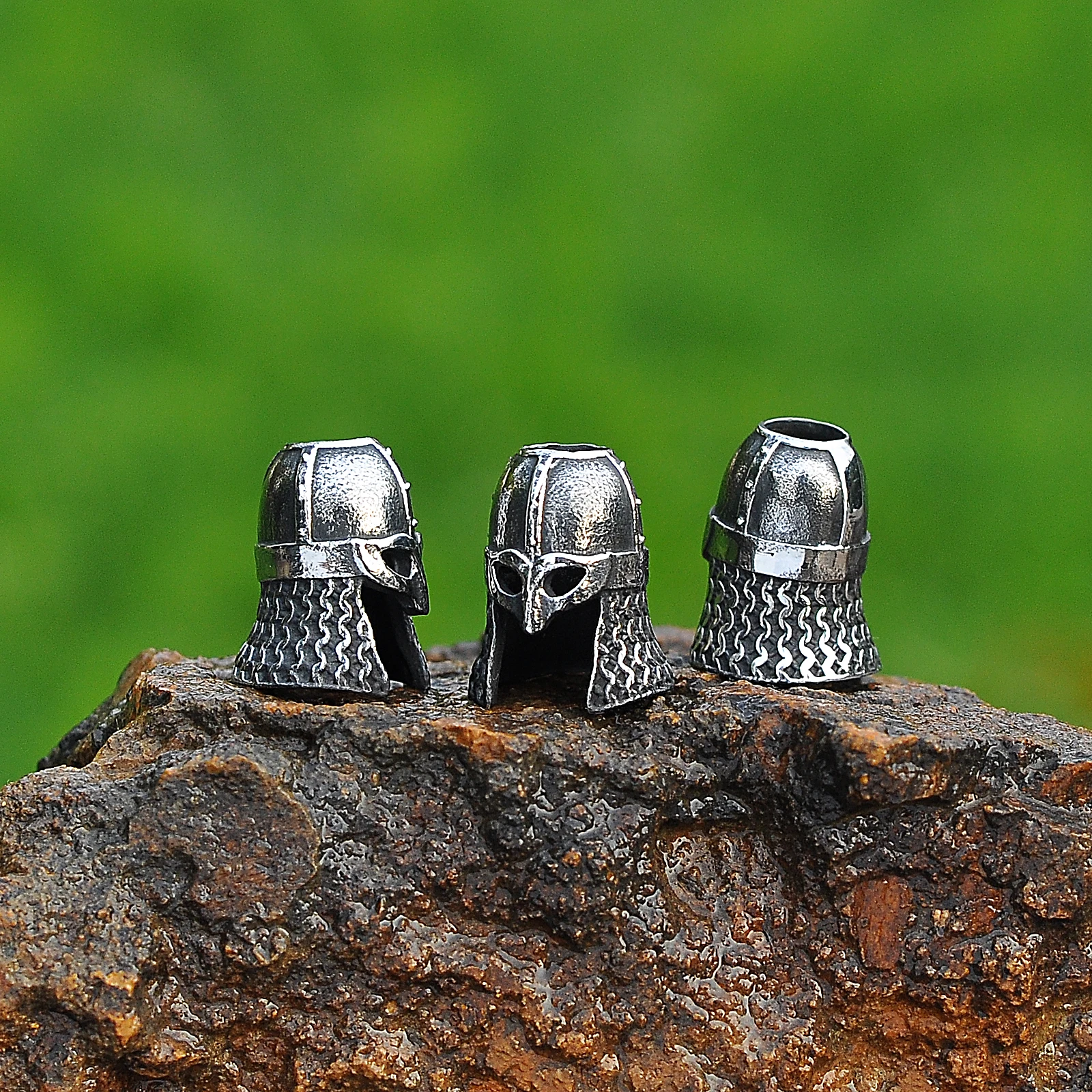 Stainless Steel Viking Helmet Beads For DIY