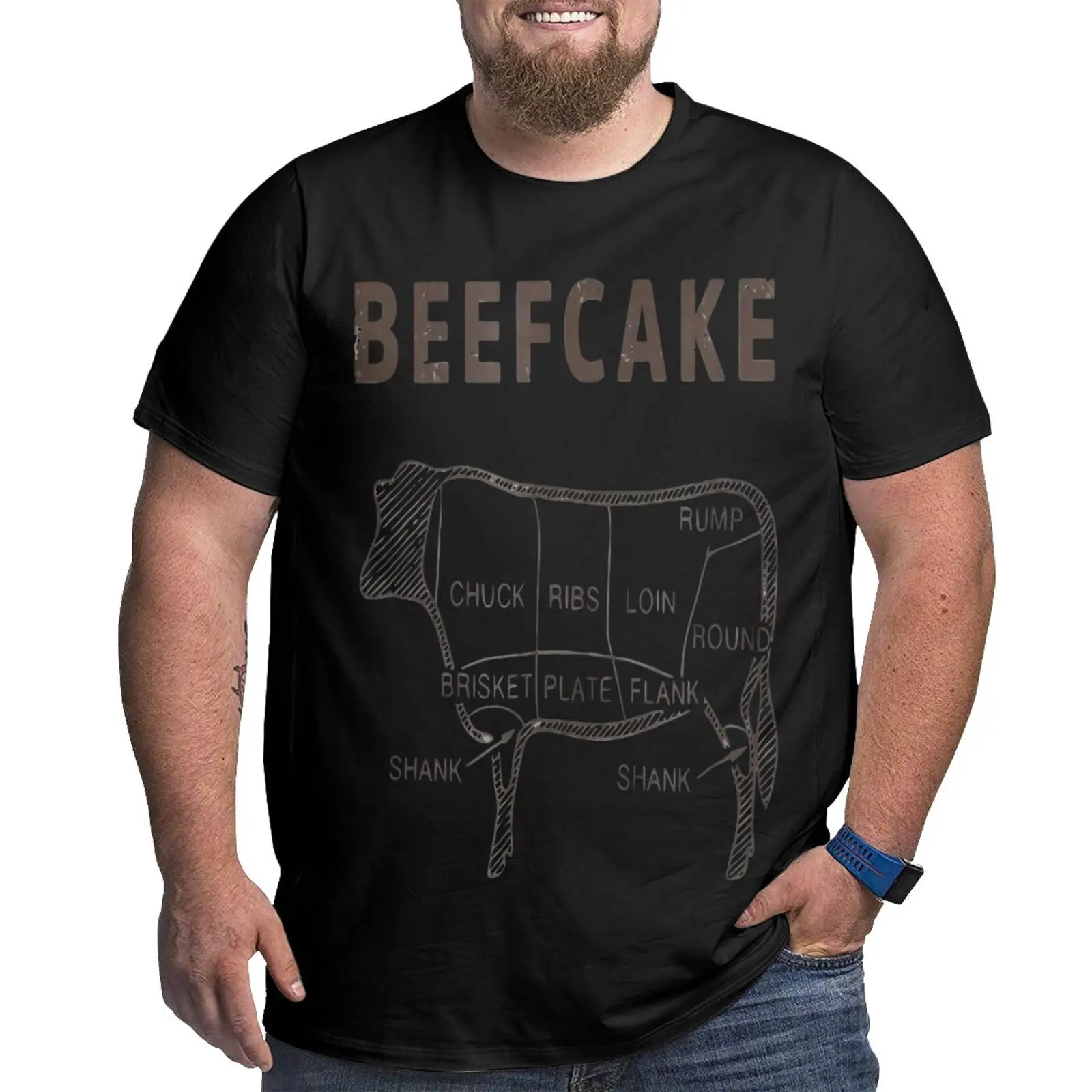 

Beefcake Butcher Beef Cake Chef Sleeves Oversized T-Shirt Top Oversize T-Shirt T Shirt Women T Shirt T-Shirt Men Anime T-Shirt