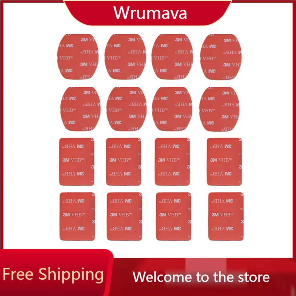 Аксессуары для Gopro плоский изогнутый Монтажный набор наклеек 3M клей для Go pro Hero 11 10 9 8 7 6 5 4 3 + 2 для Xiaomi Yi 4K EKEN H9