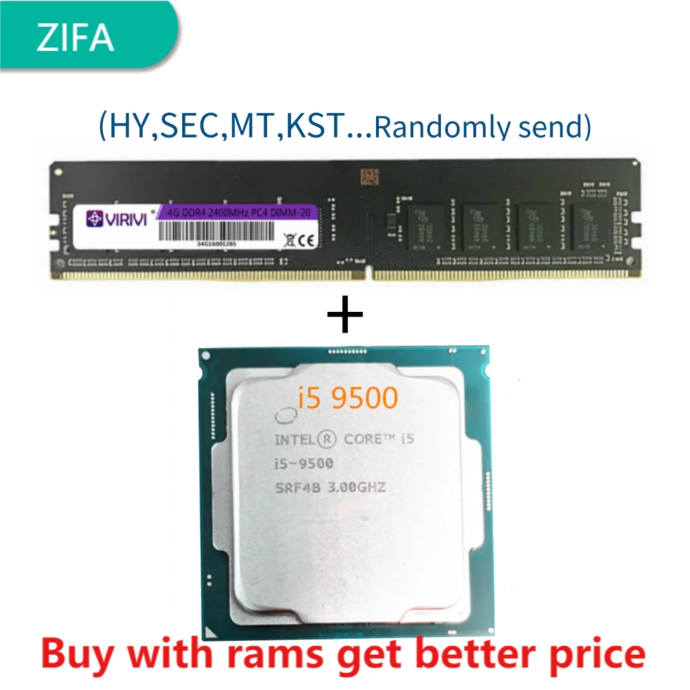 DDR4 4G 2400 МГц с процессором i5 9500 3 0G стандартная розетка LGA1151 14 нм шестиядерный