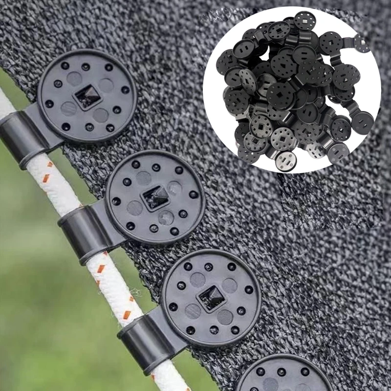 

50pcs Sun Shade Net Clip Sunshade Net Fixing Clip Garden Tools Greenhouse Net Fix Clamp Plastic Grommet Fence Netting Cloth Hook