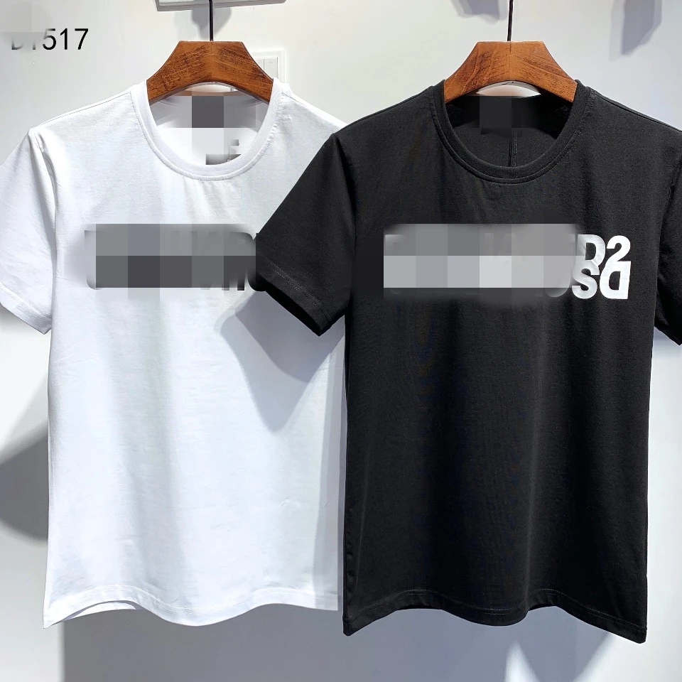

D2 New 2022 Women/Men's Letter Print Graffiti Stylish Cotton Summer Top T Shirts Couple Outfit DT517#