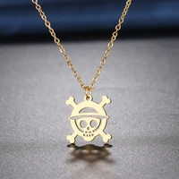 bandai one piece stainless steel necklace skull pendant chain necklace jewelry fashion necklace ladies jewelry jewelry gift