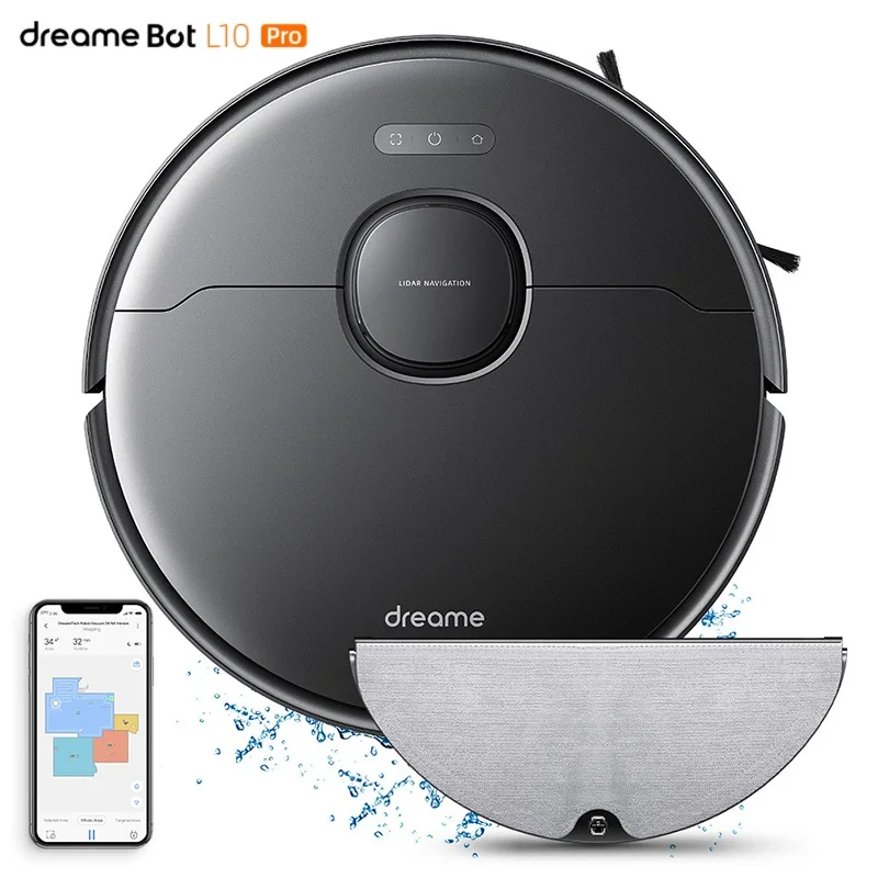 

Dreame Bot L10 Pro Robot Vacuum Cleaner 4000Pa Poweful Suction 150mins Auto Charge Electric Water Tank 5200mAh