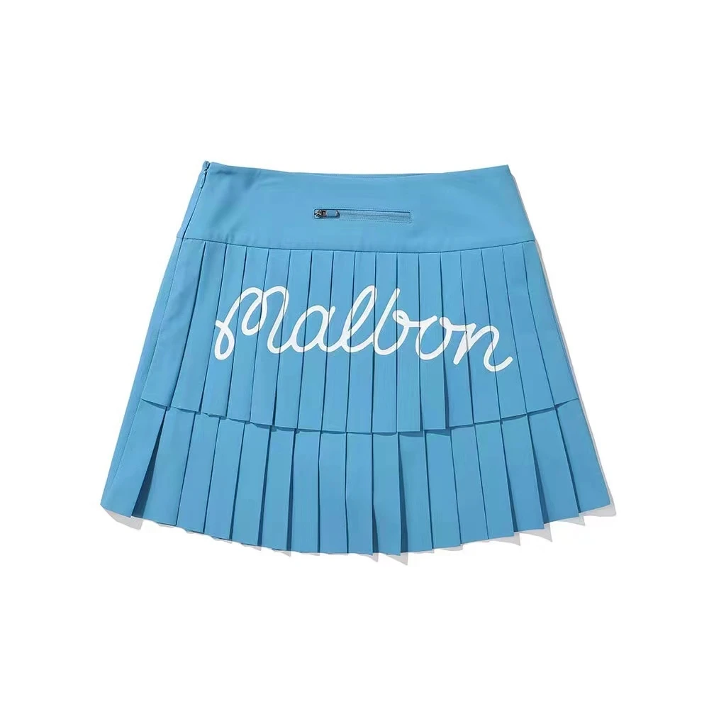 MALBON Golf Clothing Women's Summer Pleats Skirt Spoiler Wear