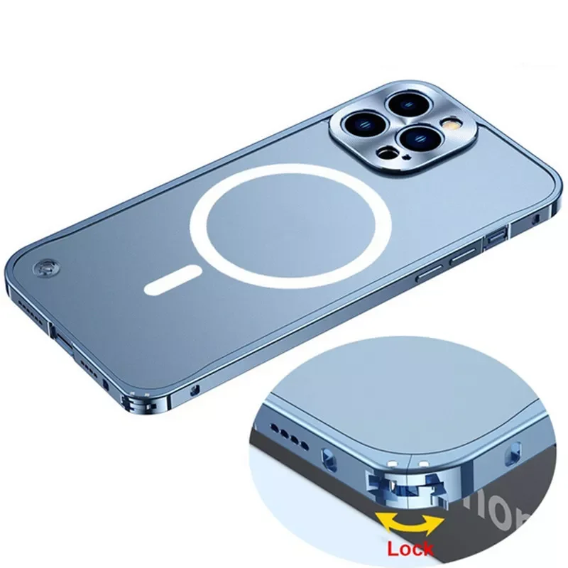

Free Shipping Original Metal Frame Macsafe Case for Magsafe IPhone 13 Pro Max 12 Mini 13Pro 12Pro IPone Mac Safe Back Cover