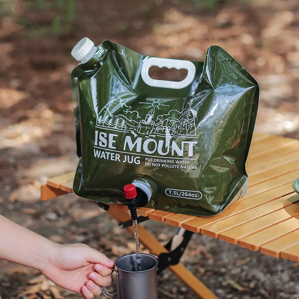 Новая уличная сумка для воды объемом 7 5 л портативная с ручкой складная клапаном