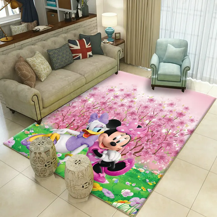 

Children'S Bedroom Bedside Floor Mat Non-Slip Game Mat Decoration Home Disney Mickey Mouse Frozen Carpet Cute Cartoon