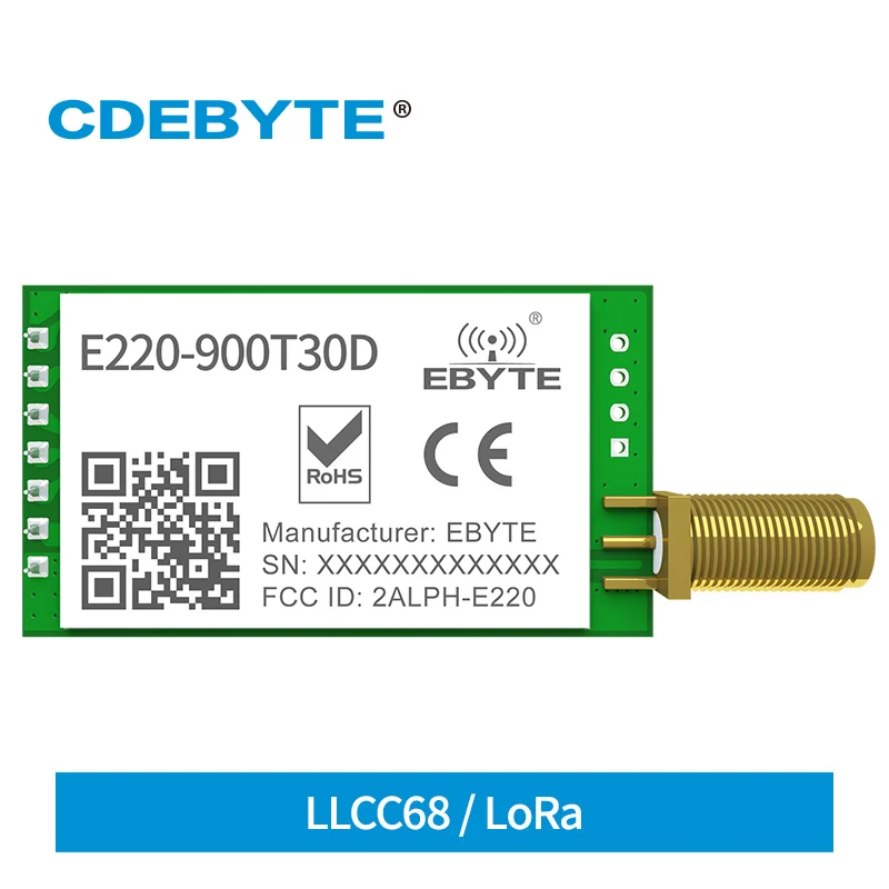 

E220-900T30D Wireless LoRa ISM 868MHz 915MHz Module Ultiple Transmission LoRa Spread Spectrum DIP UART Interface SMA-K Antenna
