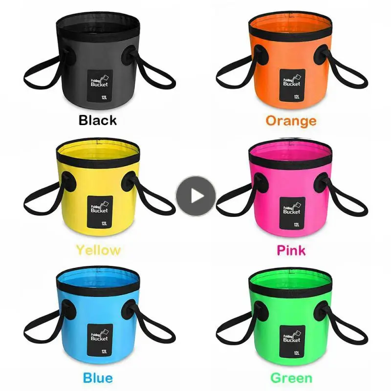 

12L 20L Portable Waterproof Fishing Water Bag Folding Camping Hiking Bucket Water Storage Container Carrier Bags