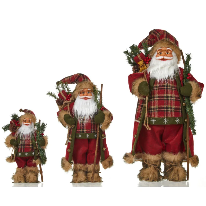 

60cm Big Santa Claus Dolls Xmas Pendants 2023 Merry Christmas Tree Decor For Home Kids Naviidad Presents Noel Gifts Natal