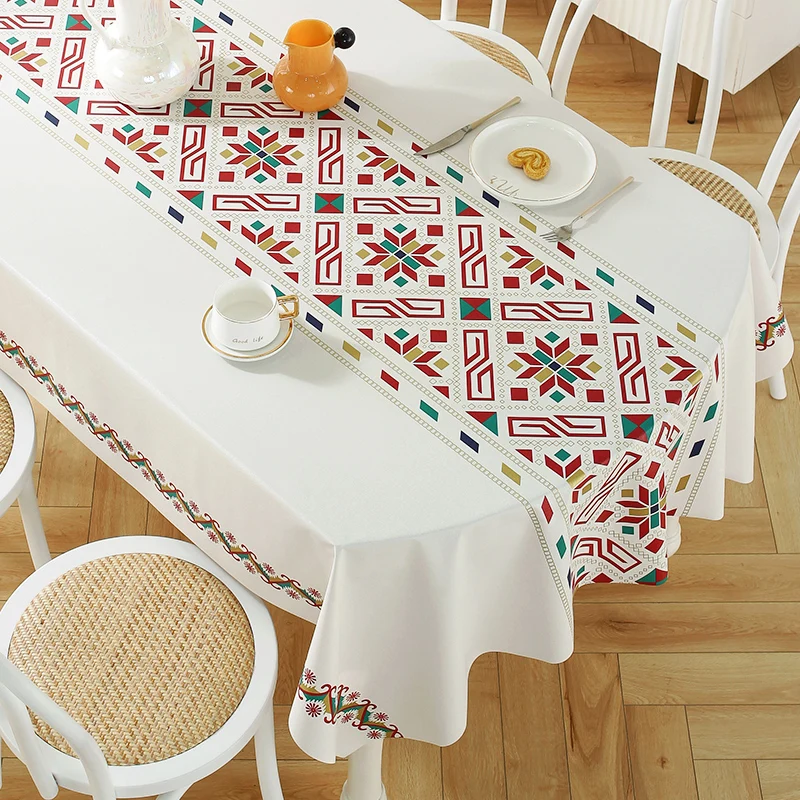 

New Table Cloth Waterproof, Oil proof, and Non Wash Oval Table Cloth PVC