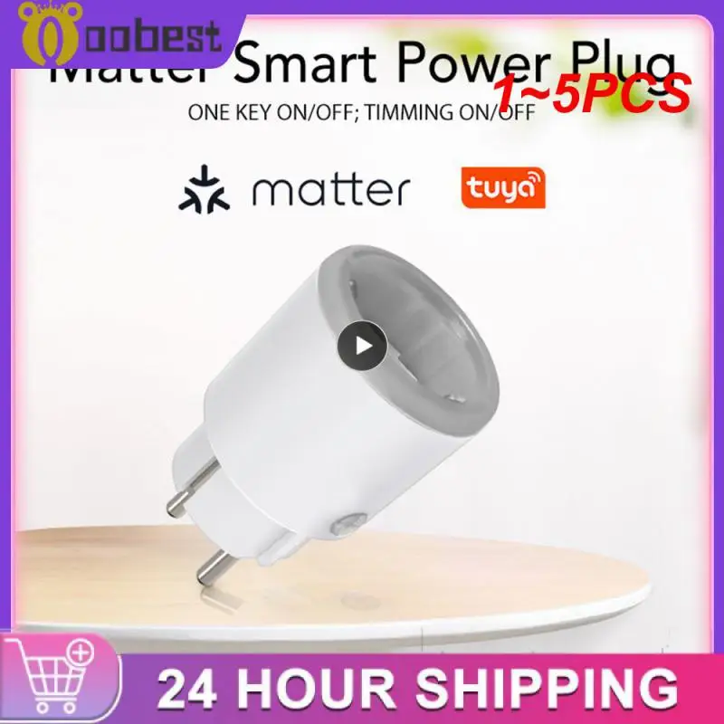 

1~5PCS Tuya Smart Zigbee Plug Socket 3680W 16A Power Energy Monitoring Timer Switch EU Outlet Work With Tuya Hub Zigbee2mqtt