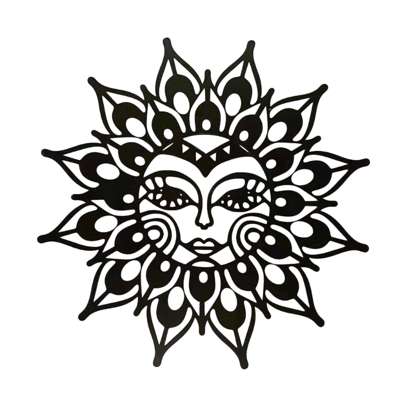 

Metal Outdoor Wall Art Sun Face Wall Art Hanging Decorations for Home Garden