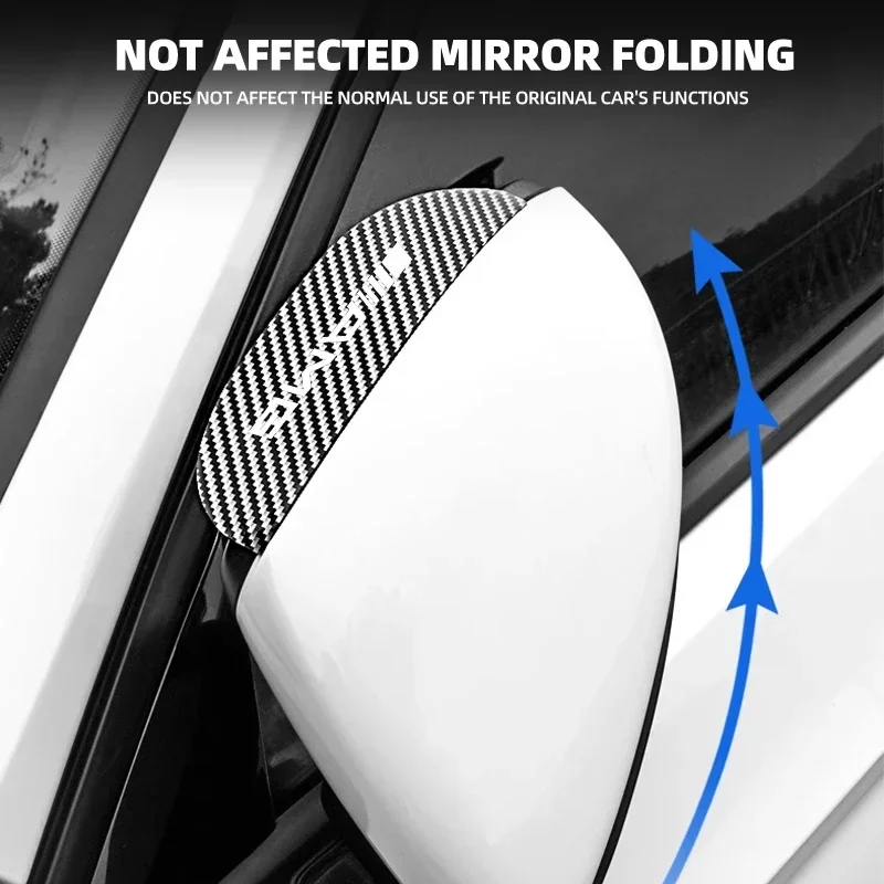 2Pcs Car Rearview Mirror Rain Eyebrow Carbon Fiber For Mercedes Benz AMG B/C/E/S Clase A C200L GLC W166 W163 W221 Accesorios