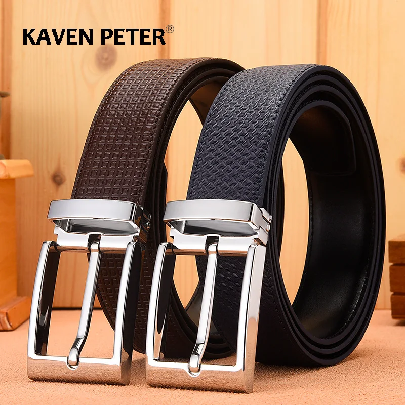 Blue Stones Men Genuine Leather Belts Without Buckles 3.5cm Wide Soft PU Belt No Automatic Buckle Strap Belts Waistband Male